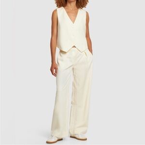 NWT WeWoreWhat Viscose Linen Low Rise Trousers